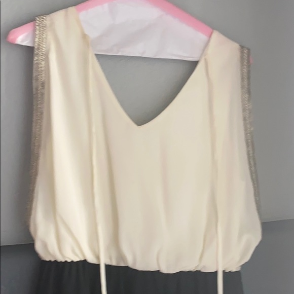 INA Beaded Trim Cream and Black Maxi - Medium - Picture 6 of 8